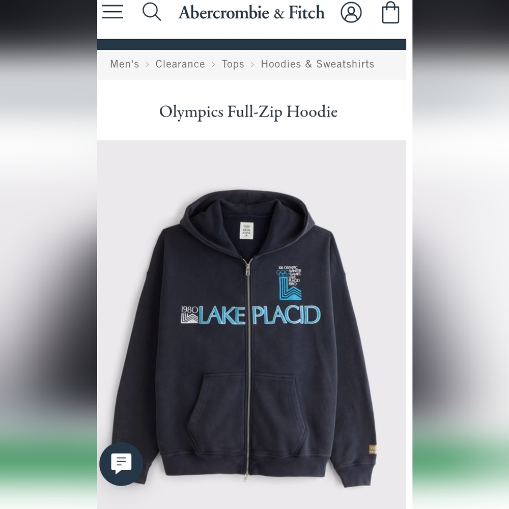 Abercrombie & Fitch Dark Blue Lake Placid Hoodie